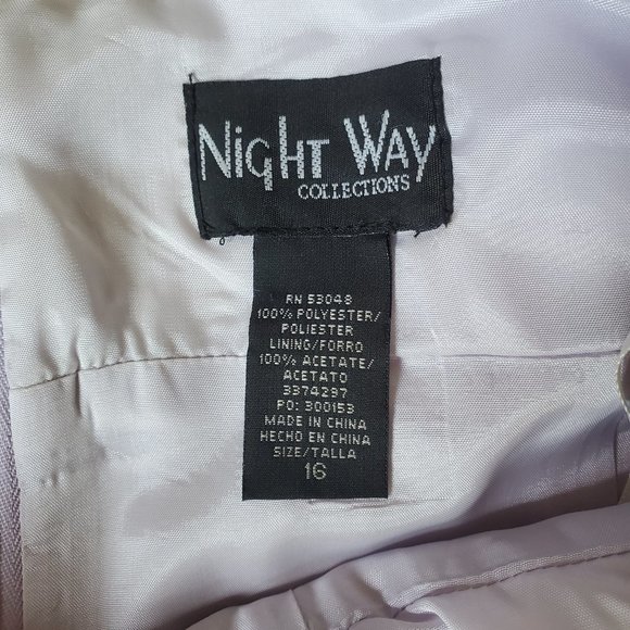 Purple floral beaded tulle bridesmaid or prom dress - Picture 5 of 7